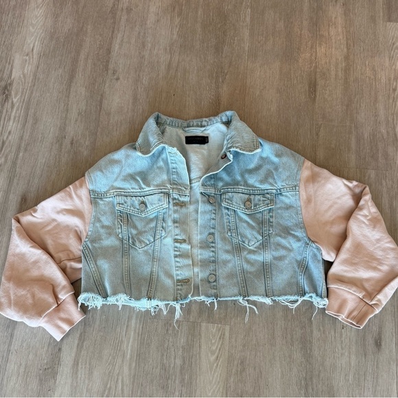 All Saints Jackets & Blazers - All Saints Denim Cropped Jacket